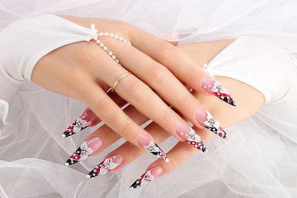 Wedding nail design.